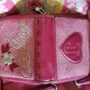 JUICY COUTURE y2k ベロア メッセンジャーバッグ チャーム付き Juicy Couture Pink Bag | 2000s Purse | Girly